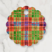 MAC RAE TARTAN Scalloped Gift Labels (Voorkant)