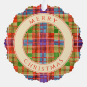 MAC RAE TARTAN Schulpapier Ornament Kaart (Achterkant)