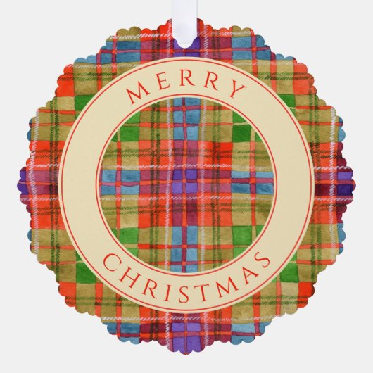 MAC RAE TARTAN Schulpapier Ornament Kaart (Voorkant)