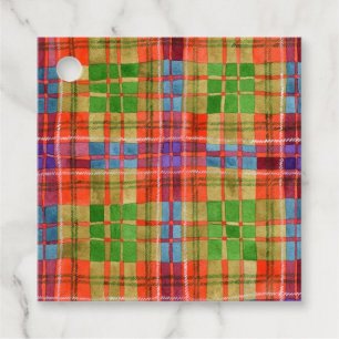 MAC RAE TARTAN Square Cadeau Labels