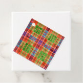 MAC RAE TARTAN Square Cadeau Labels (In situ)