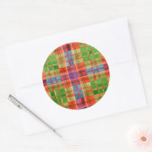 MAC RAE TARTAN Stickers met grote ronde (Envelop)