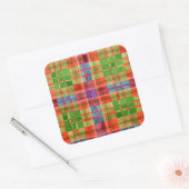 MAC RAE TARTAN Stickers op grote vierkant (Envelop)