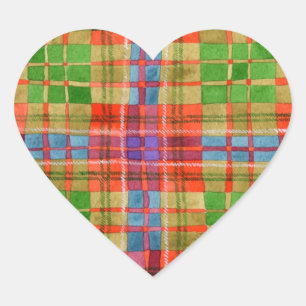 MAC RAE TARTAN Stickers van het Hart