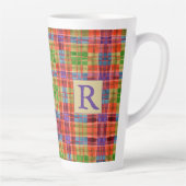 MAC RAE TARTAN Tall Latte Mok + Tekst (Rechts)