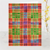 MAC RAE TARTAN Verjaardagskaart Groot Kaart (Gele Bloem)