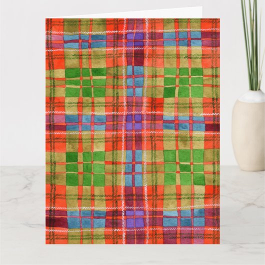MAC RAE TARTAN Verjaardagskaart Groot Kaart (Voorkant)