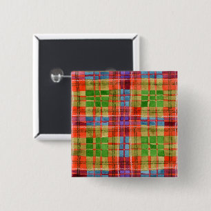 MAC RAE TARTAN Vierkante Pin Button