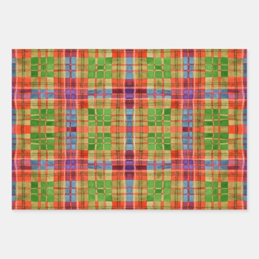 MAC RAE TARTAN Vlak Blad Verpakkend Document Inpakpapier Vel (Voorkant 3)