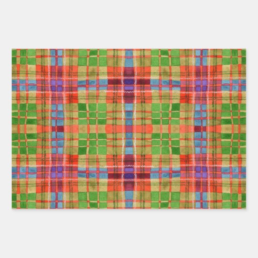 MAC RAE TARTAN Vlak Blad Verpakkend Document Inpakpapier Vel (Voorkant)