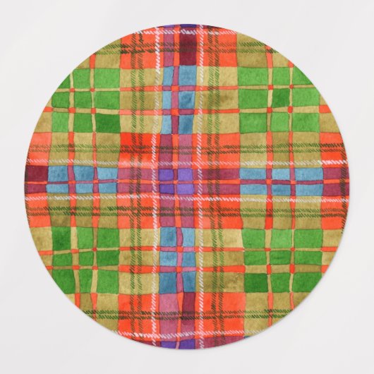 MAC RAE TARTAN Waterbestendige Labels (Design 2)