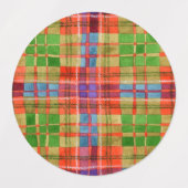 MAC RAE TARTAN Waterproof Etiketten Labels (Design 1)