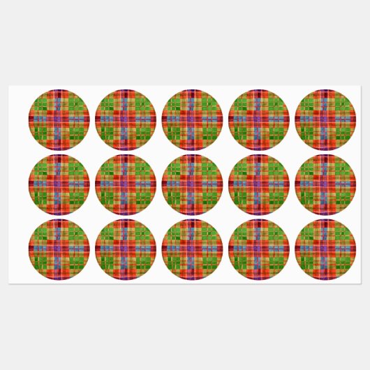 MAC RAE TARTAN Waterproof Etiketten Labels (Vel)