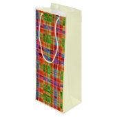 MAC RAE TARTAN Wijngeschenkzak Wijn Cadeautas (Achterkant Gekanteld)