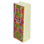 MAC RAE TARTAN Wijngeschenkzak Wijn Cadeautas (Voorkant Gekanteld)