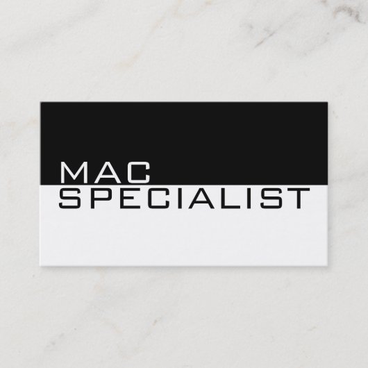 Mac Specialist Computer Laptop Repair Service Visitekaartje (Voorkant)