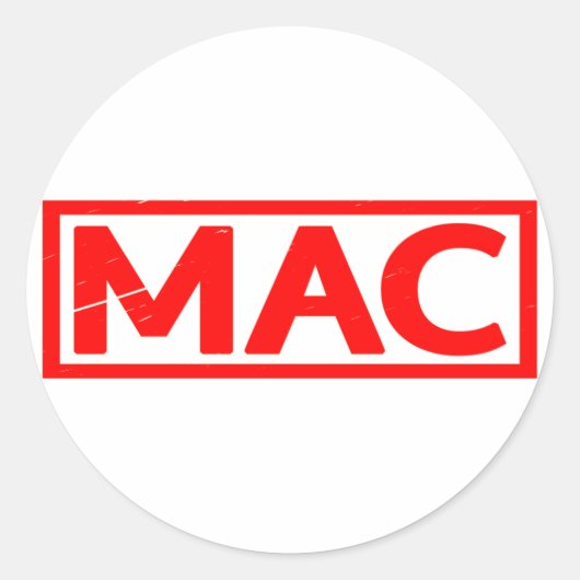 Mac Stamp Ronde Sticker (Voorkant)