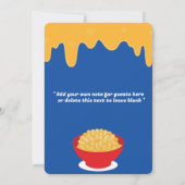 Mac & Three Macaroni en kaas 3e verjaardag Kaart (Achterkant)