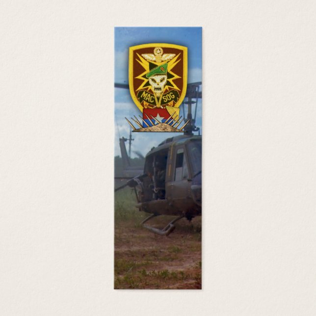 MAC V SOG Vietnam War Patch bookmarkers Mini Visitekaartjes (Voorkant)