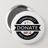 MACA doneren community arts onderwijs Ronde Button 4,0 Cm (Voorkant /achterkant)