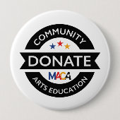 MACA doneren community arts onderwijs Ronde Button 4,0 Cm (Voorkant)