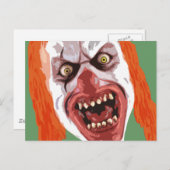 macabere clown briefkaart (Voorkant / Achterkant)