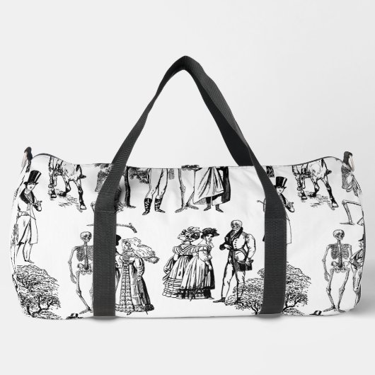 macabere halloween regency skeleton toile plunjezak (Voorkant)