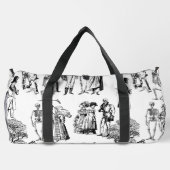 macabere halloween regency skeleton toile plunjezak (Achterkant)