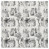 macabere halloween regency skeleton toile stof (Swatch)