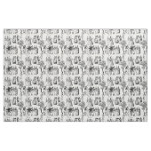 macabere halloween regency skeleton toile stof (Fat Quarter)