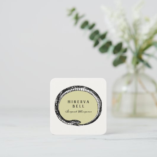 macabere slang vierkante visitekaartje (Staand voorkant)