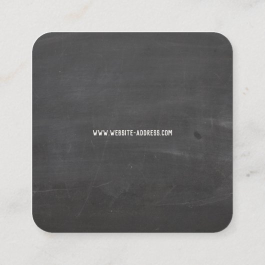 macabere slang vierkante visitekaartje (Achterkant)