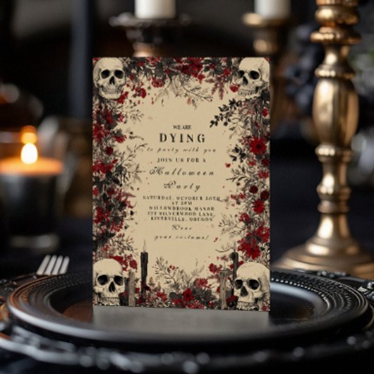 Macabre Candlelight Gothic Soirée Kaart