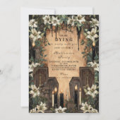 Macabre Candlelit Coffin Halloween-viering Kaart (Voorkant)