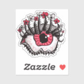 Macabre Eye Creepy Psychedelic Dark Art Sticker (Vel)