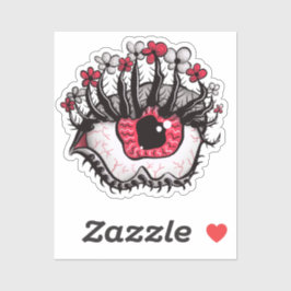 Macabre Eye Creepy Psychedelic Dark Art Sticker