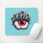 Macabre Eye Creepy Witchy Gothic Muismat (Met muis)