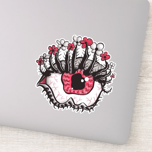 Macabre Eye Creepy Witchy Gothic Sticker (Detail)