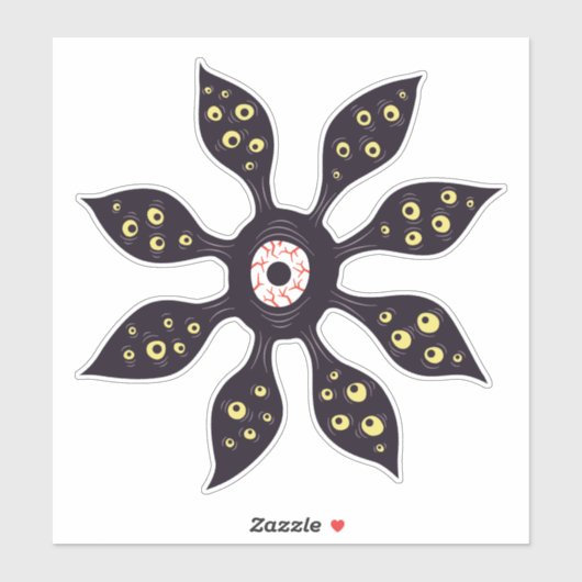 Macabre Eye Horror Art Halloween Sticker (Vel)