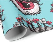 Macabre Eye Melt Creepy Psychedelic Dark Art Cadeaupapier (Rol Hoek)