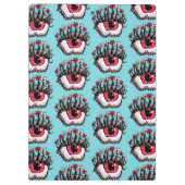 Macabre Eye Melt Creepy Psychedelic Dark Art Klembord (Achterkant)