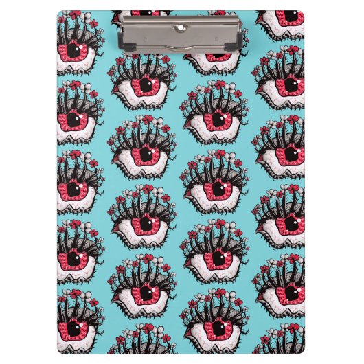 Macabre Eye Melt Creepy Psychedelic Dark Art Klembord (Voorkant)