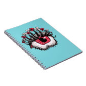 Macabre Eye Melt Creepy Psychedelic Dark Art Notitieboek (Rechterzijde)