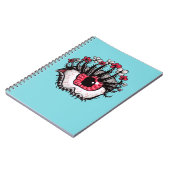 Macabre Eye Melt Creepy Psychedelic Dark Art Notitieboek (Linkerzijde)