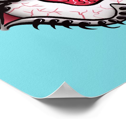 Macabre Eye Melt Creepy Psychedelic Dark Art Poster (Hoek)