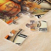 Macabre Mashup: Steampunk Halloween Delights Legpuzzel (Zijkant)