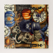 Macabre Mashup: Steampunk Halloween Delights Legpuzzel (Horizontaal)