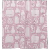 Macabre medische specimens pastel roze gothic douchegordijn (Voorkant)