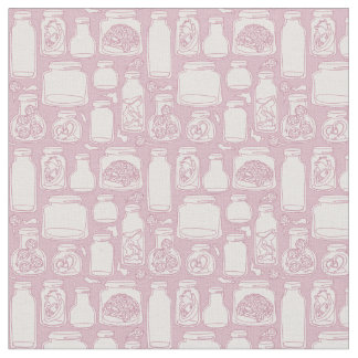 Macabre medische specimens pastel roze gothic stof