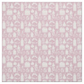 Macabre medische specimens pastel roze gothic stof (Swatch)
